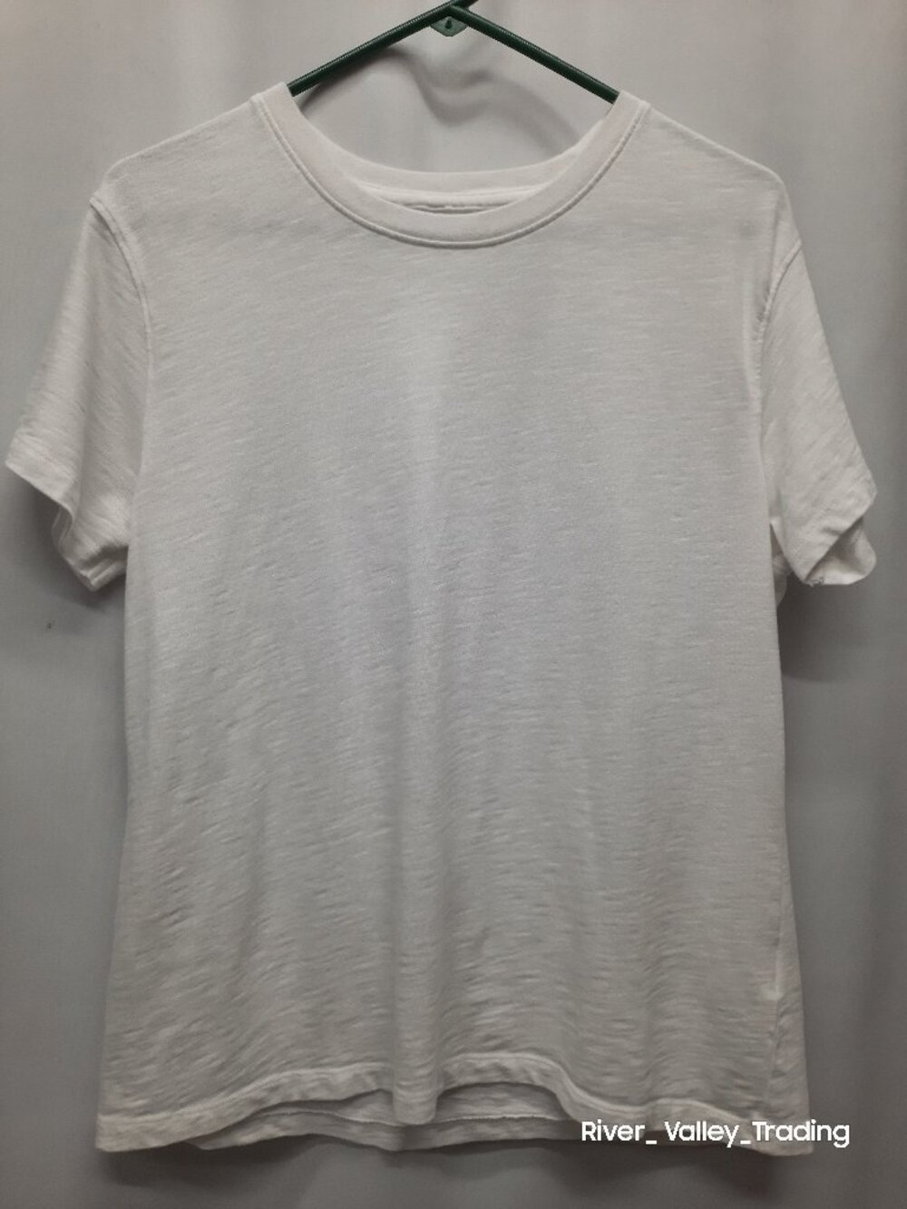 Quince Womens Large Organic Cotton Slub Crewneck T-Shirt White Short Sleeve Top